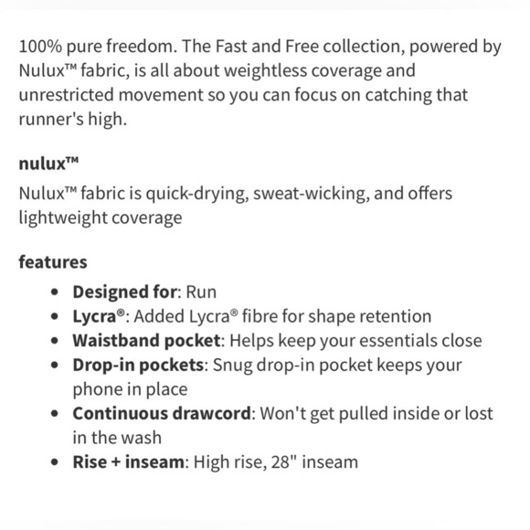 Lululemon 2 Fast + Free High-Rise 28" Non-Reflective Brushed Nulux Brown Earth - Picture 15 of 15